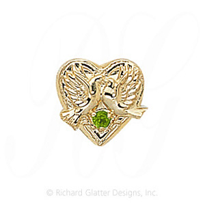 GS114 PD - 14 Karat Gold Peridot Slide 